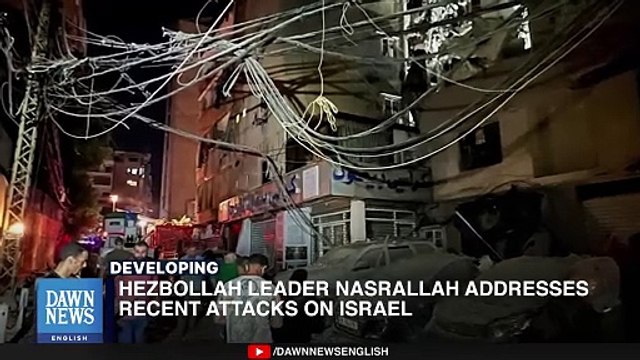 Hezbollah Leader Nasrallah Addresses Recent Attacks on Israel _ Dawn News English