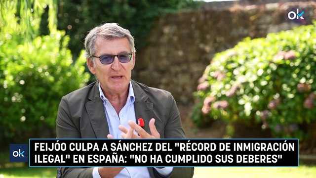 Feijóo culpa a Sánchez del récord de inmigración ilegal en España: No ha cumplido sus deberes