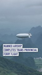 Manned airship completes trans-provincial ferry flight