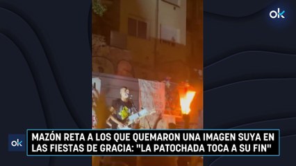 Mazón reta a los que quemaron una imagen suya en las fiestas de Gracia: "La patochada toca a su fin"