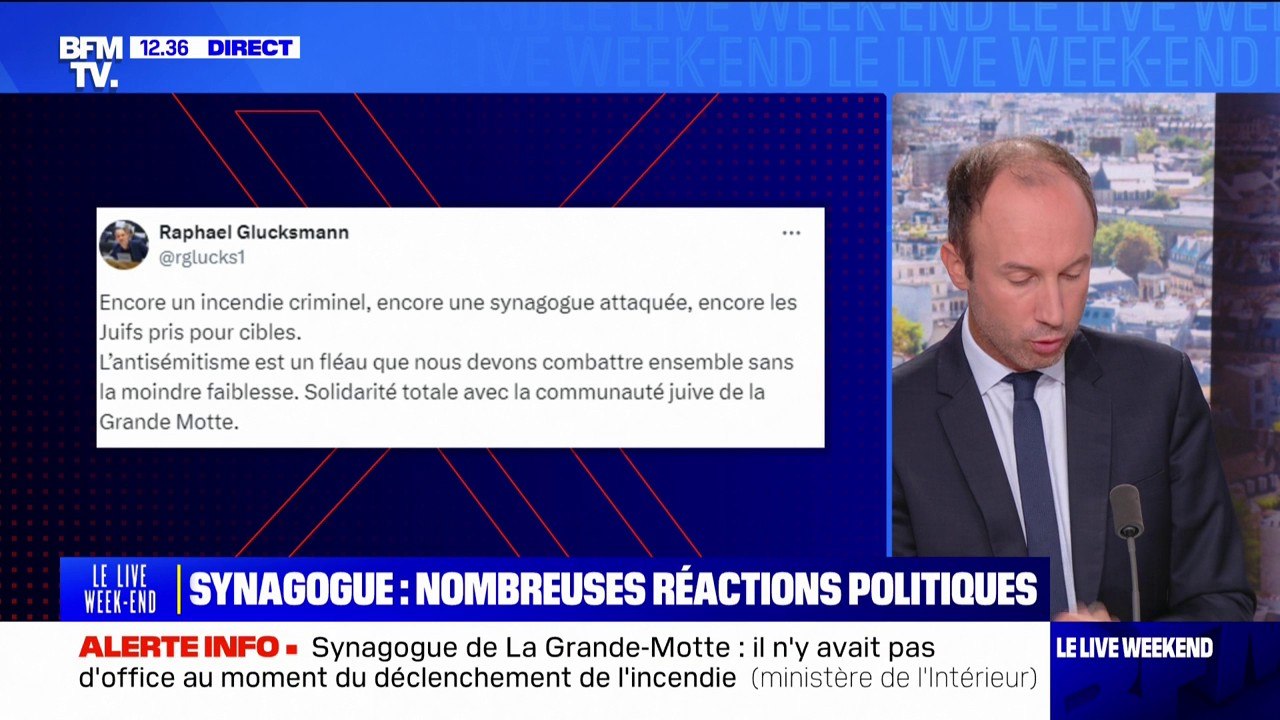 La Grande-Motte: les réactions politiques se multiplient après l'incendie qui s'est déclaré devant la synagogue