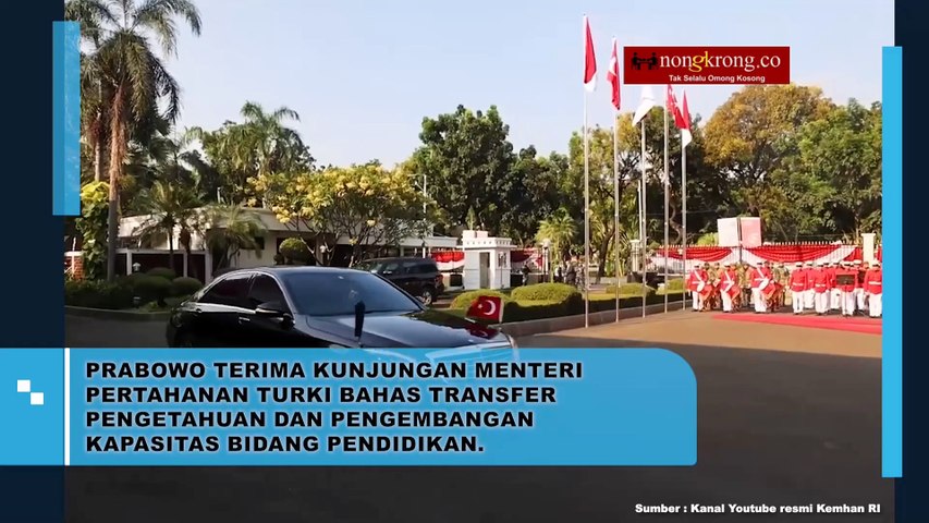 Prabowo Terima Kunjungan Menteri Pertahanan Turki