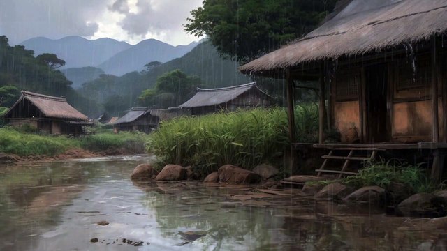Cozy Hut Ambience️ - Gentle Rain and Relaxing Rain Sounds for Sleep, Study and Meditation