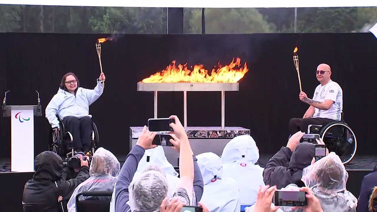 British athletes light Paralympic flame in Stoke Mandeville