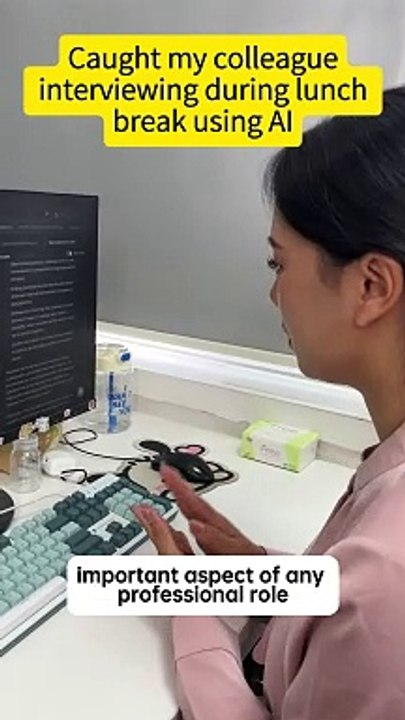 Caught my colleague interviewing during lunch break using ai