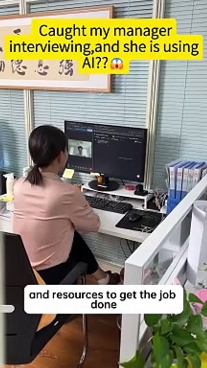 Caught my manager interviewing, and she is using Al_
