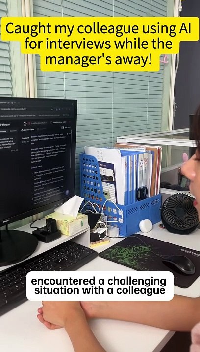 Caught my colleague using Al for interviews while the manager_s away!
