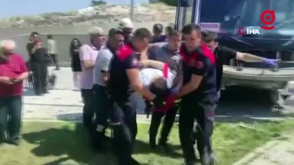 Freni patlayan yolcu midibüsünün otogar içine düşme anı kamerada