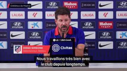 Simeone annonce l'arrivée de 2 nouveaux joueurs dans les prochaines heures