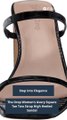 The Drop Women's Avery Square Toe Two Strap High Heeled Sandal