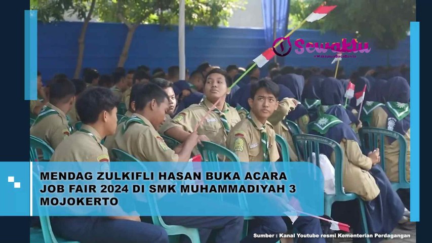 Mendag Buka Acara Job Fair 2024 di SMK Muhammadiyah 3 Mojokerto