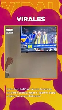 Este chico batió un récord Guinness sin darse cuenta: jugar a “piedra, papel o tijera” a mayor distancia”