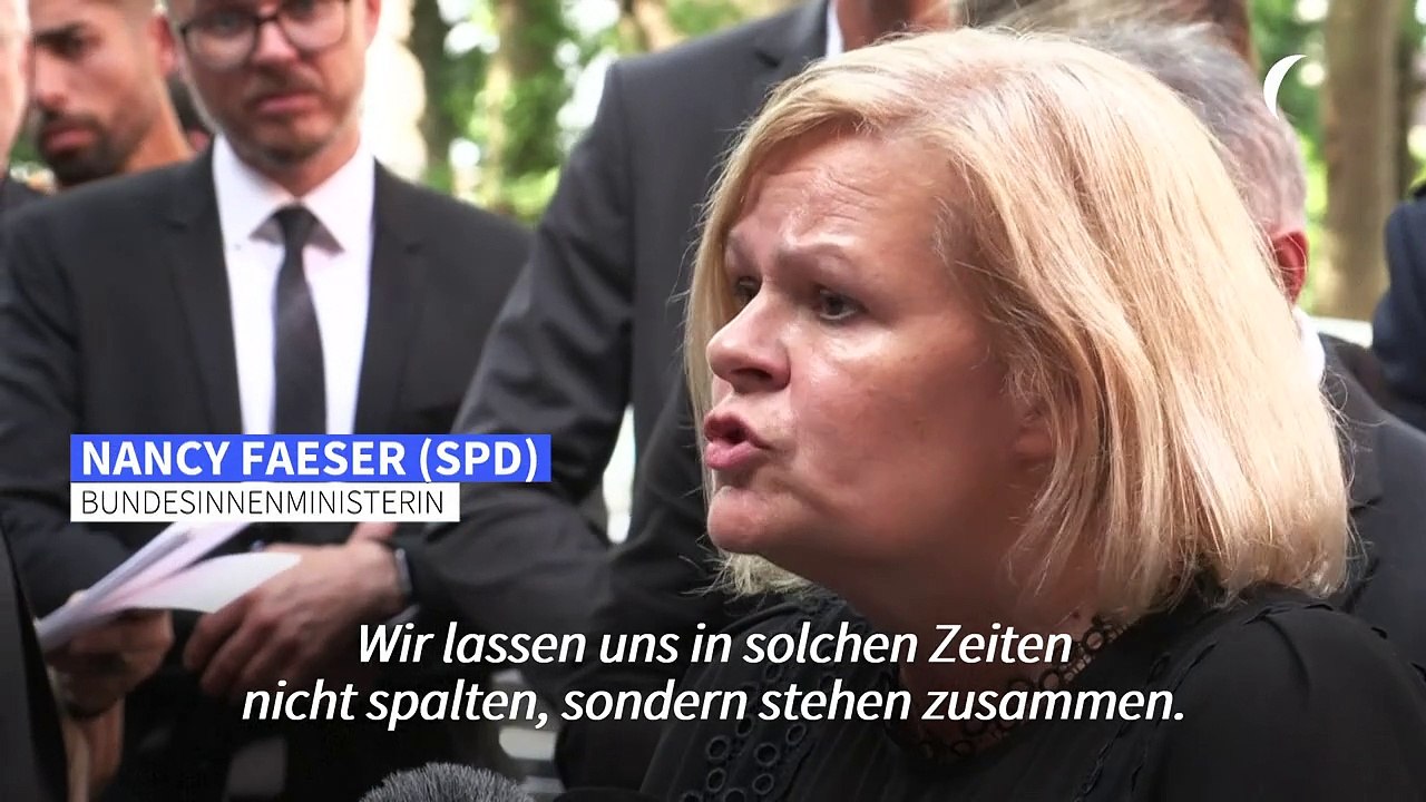 Faeser in Solingen: 'Wir lassen uns nicht spalten'