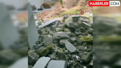 Ordu'da istinat duvarı çöktü, 48 daireli bina boşaltıldı