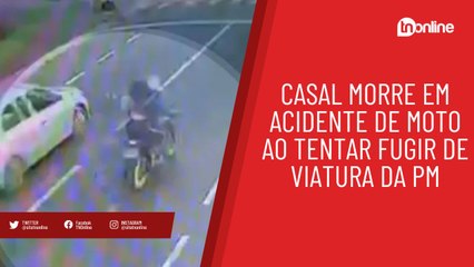 Descargar video: Casal morre em acidente de moto ao tentar fugir de viatura da PM