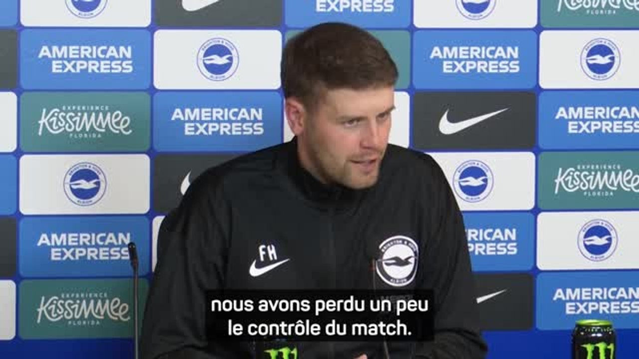 Brighton - Hürzeler : "Il faut être honnête, nous avons eu de la chance"