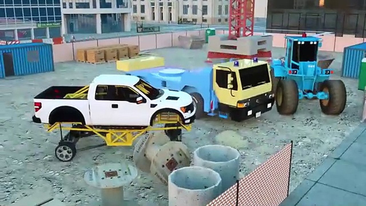These sports cars have stolen all the construction vehicle parts  _ For Kids.