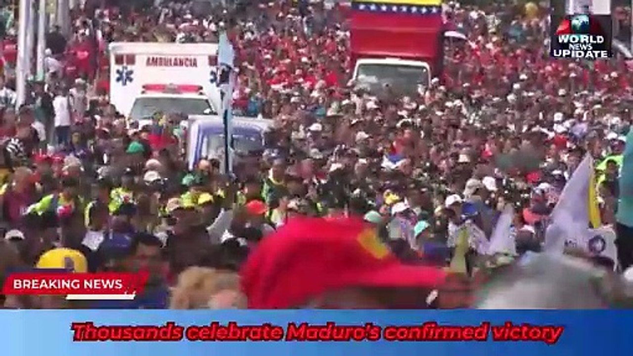 Thousands celebrate Maduro's confirmed victory