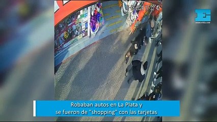 Robaban autos en La Plata y se fueron de "shopping" con las tarjetas