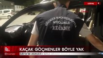 Edirne'de otomobilin koltuk altından kaçak göçmenler çıktı