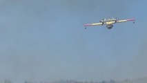 Aerial firefighter enters the scene to combat forest fire in Šibenik, Croatia