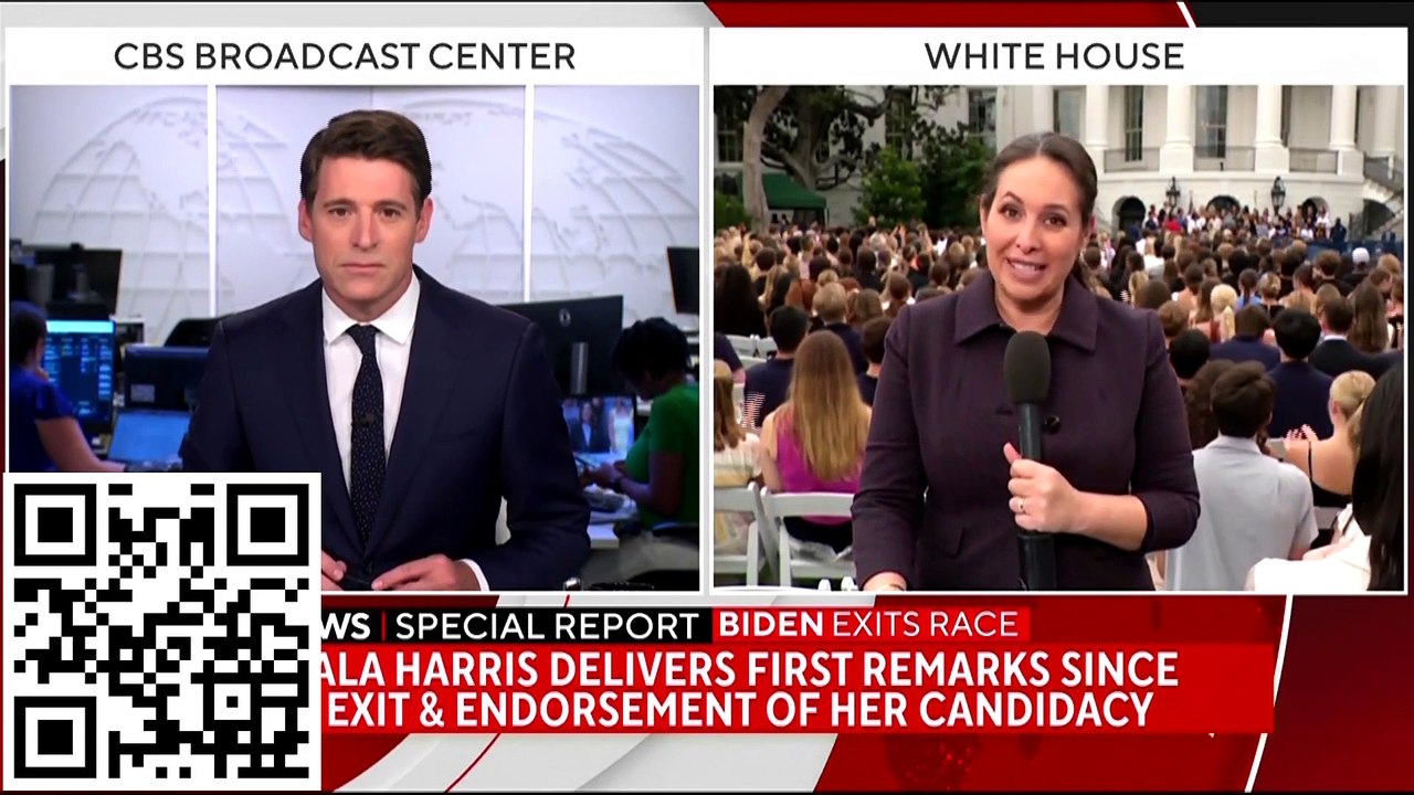 Kamala Harris speaks for first since Biden announced hes ending