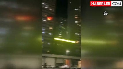 İstanbul'da 38 katlı lüks sitede yangın