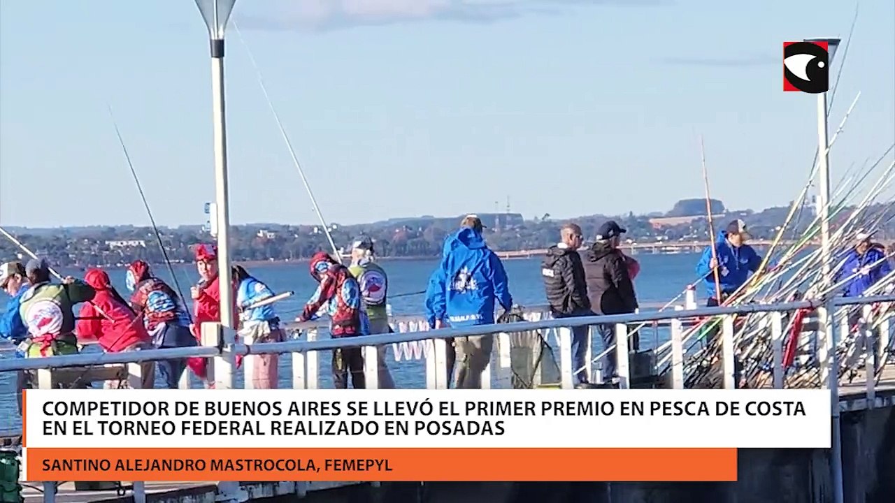 Competidor de Buenos Aires se llevó el primer premio en pesca de costa en el Torneo Federal realizado en Posadas