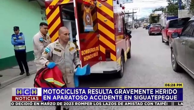 Motociclista resulta gravemente herido tras accidente de tránsito en Siguatepeque