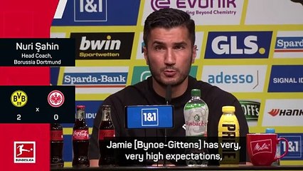 Bynoe-Gittens' brace against Frankfurt 'describes his development' - Sahin