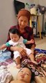 Baby Twins With Grandmother  Makyeng calm