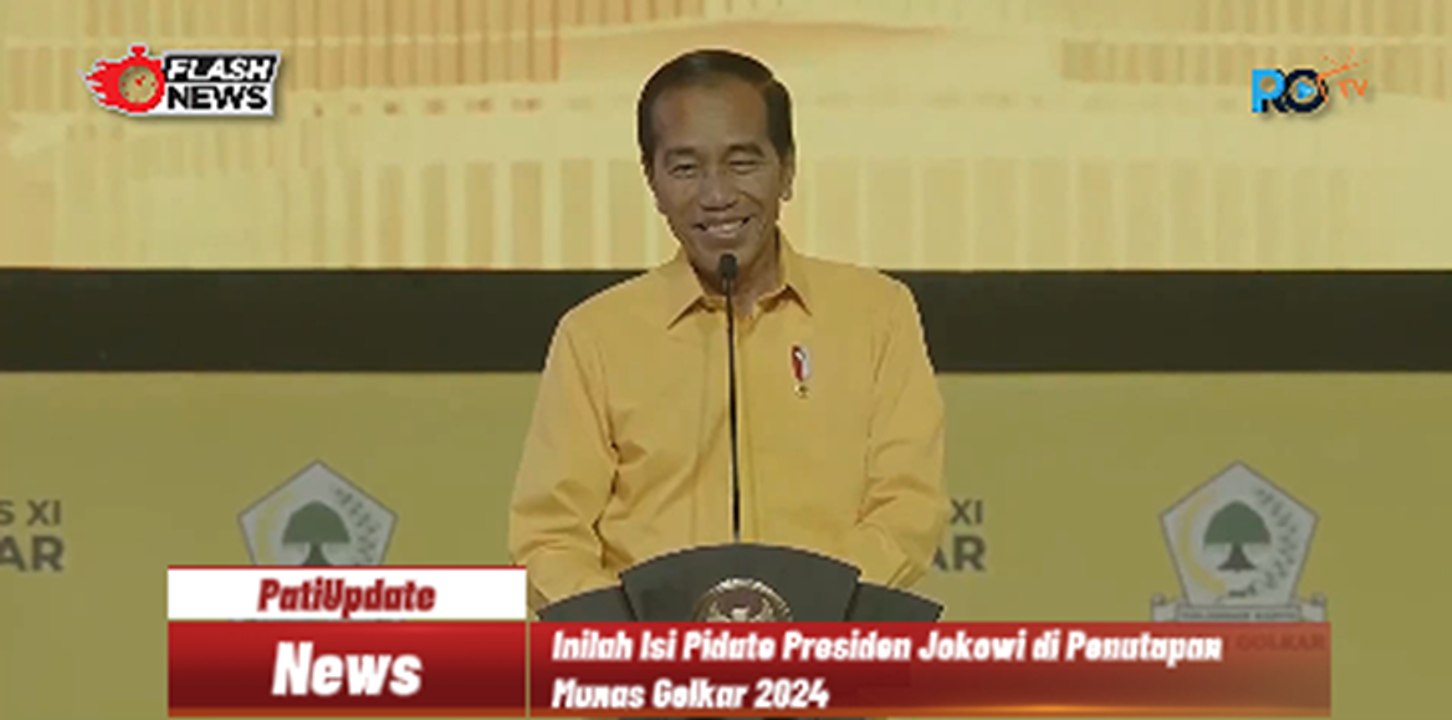 Inilah Isi Pidato Presiden Jokowi di Penutupan Munas Golkar 2024