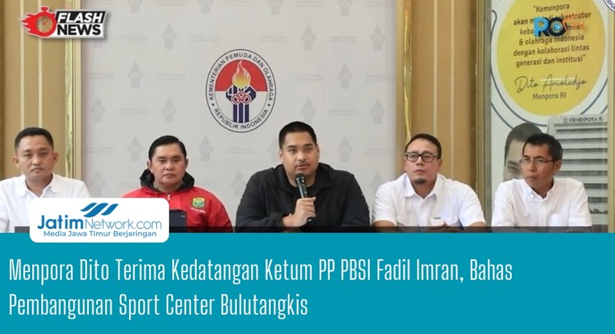 Menpora Dito Terima Kedatangan Ketum PP PBSI Fadil Imran, Bahas Pembangunan Sport Center Bulutangkis