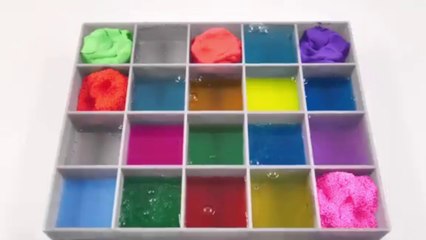 Satisfying Video l How to make Rainbow Pool into Mixing All My Glossy Slime & Fruit