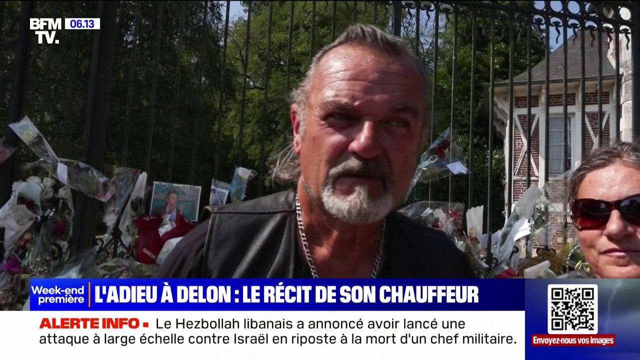 "C'était quelqu'un de très important dans notre vie": les fans ont rendu un dernier hommage à Alain Delon devant sa résidence à Douchy