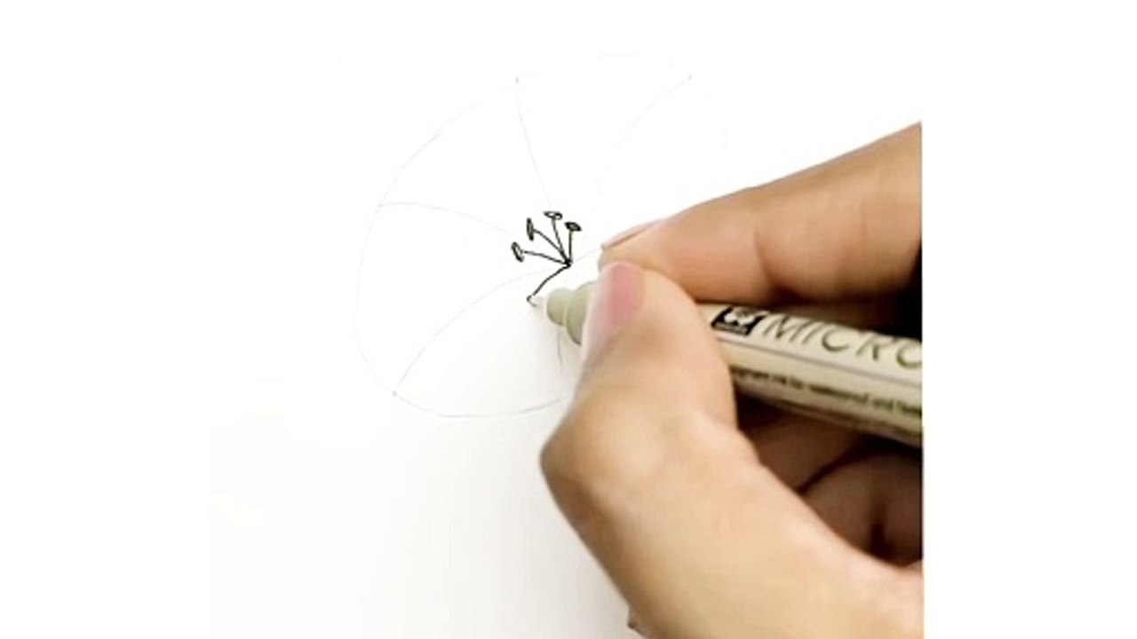 How to draw flower with pencil easily