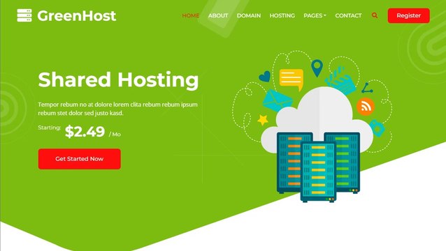 Responsive Web Hosting provider Website Using HTML CSS And JavaScript