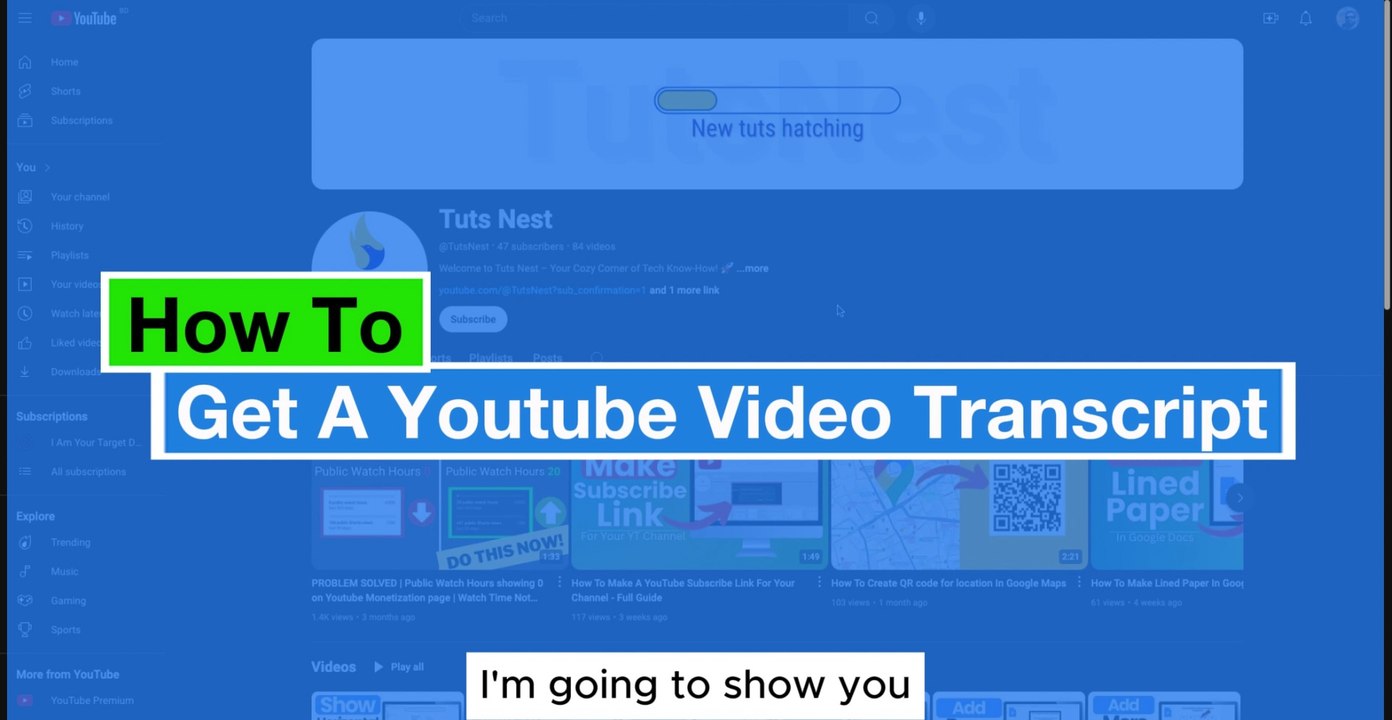 How To Get Transcript From YouTube Video - YouTube Videos to Text - Full Guide