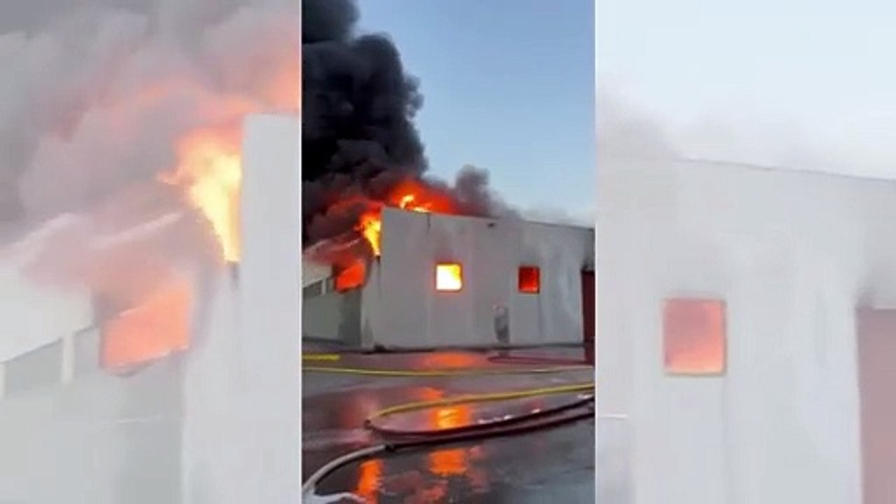 Vicenza, incendio in un'azienda chimica: il video delle fiamme nel capannone