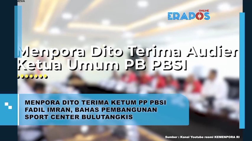 Menpora Dito Terima Ketum PP PBSI Fadil Imran Bahas Pembangunan Stop Center Buku Tangkis.