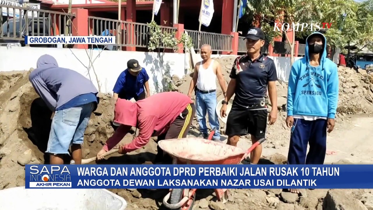 Tunaikan Nazar, Anggota DPRD Grobogan Perbaiki Jalan Rusak Usai Dilantik