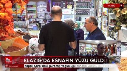 Elazığ’ın tarihi Kapalı Çarşı’sında yaşanan gurbetçi yoğunluğu