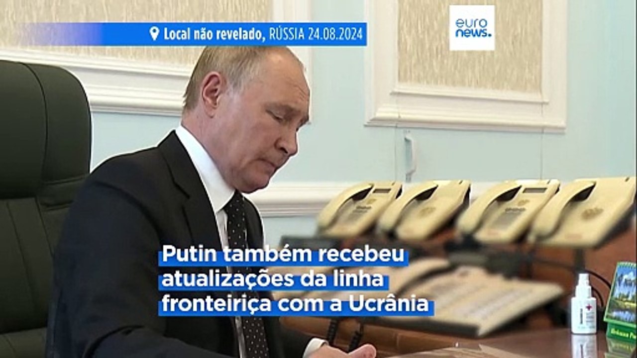 Putin fala com generais sobre formas de empurrar as tropas ucranianas para fora de Kursk