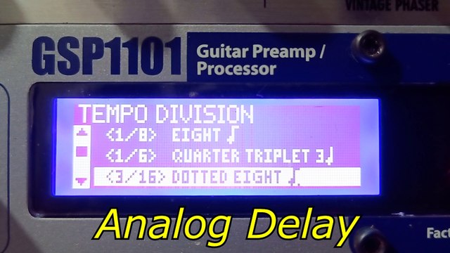 DIGITECH GSP 1101 - DELAYS