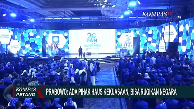 Pidato Prabowo Singgung Pihak yang Haus Kekuasaan, Bisa Rugikan Negara