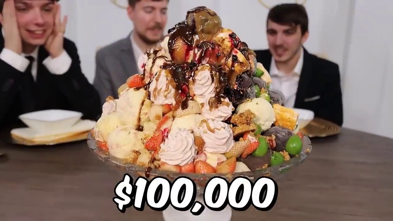 Mr Beast Ate $100,000 Golden Ice Cream