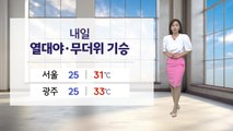 [날씨] 내일 중부 내륙 소나기...오히려 습도만 높아져 / YTN