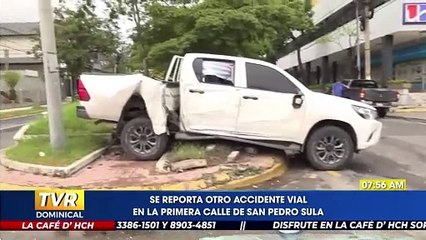 Accidente deja dos guardias de seguridad heridos en San Pedro Sula