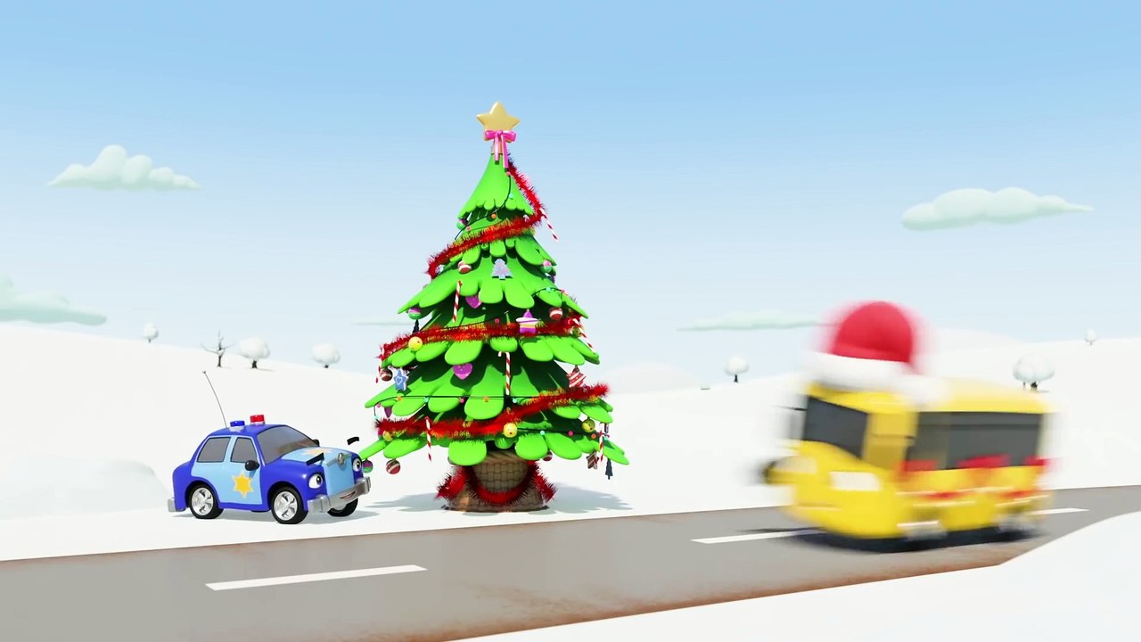 Wheels on the Jingle Bell Bus - Christmas Songs for Kids | Go Buster | Nursery Rhymes & Kids Videos