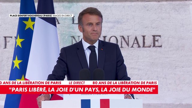 Emmanuel Macron : «Paris fut libéré par tous ceux qui partageaient une certaine idée de la France. Tous différents, parce que venus de cent horizons»